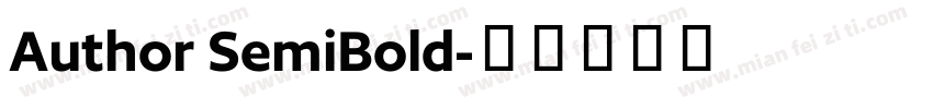 Author SemiBold字体转换